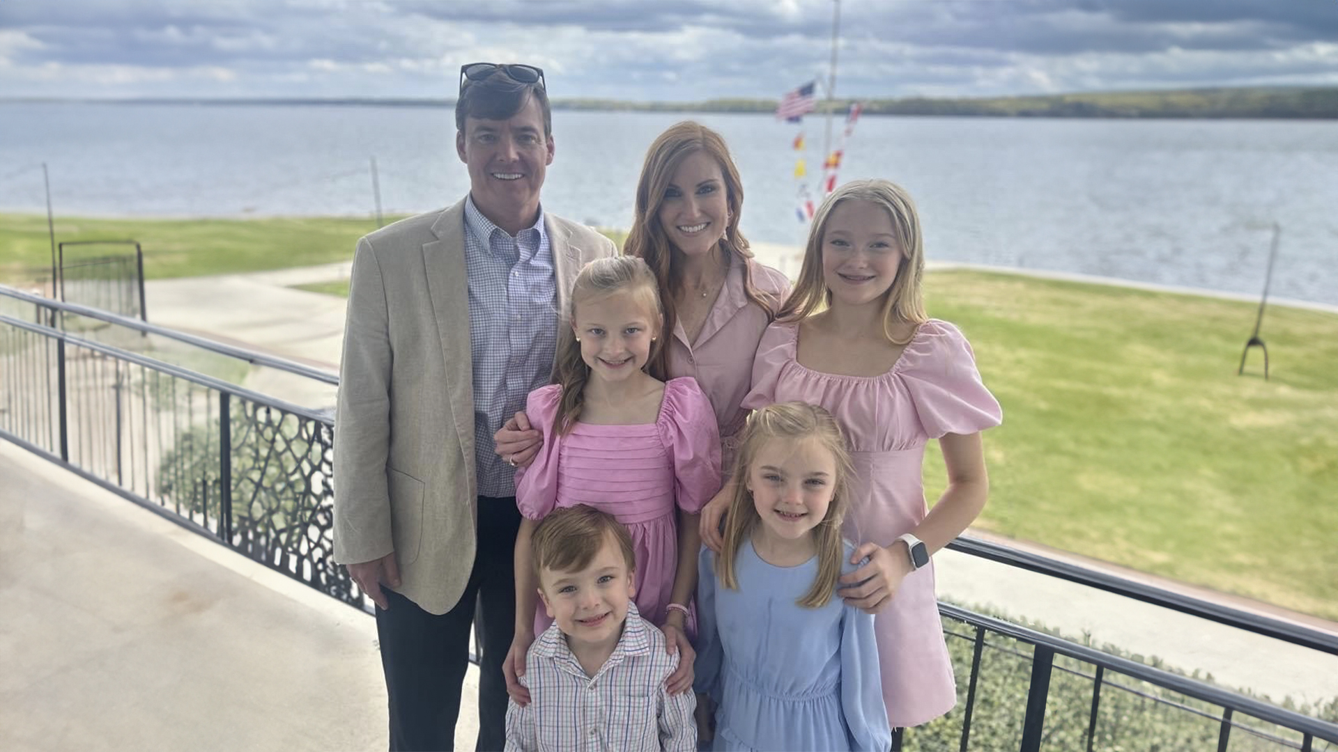 Don with his wife, Alaina, and their four children—Caroline, Charlotte, Annie, and Ward—enjoying a family day together.